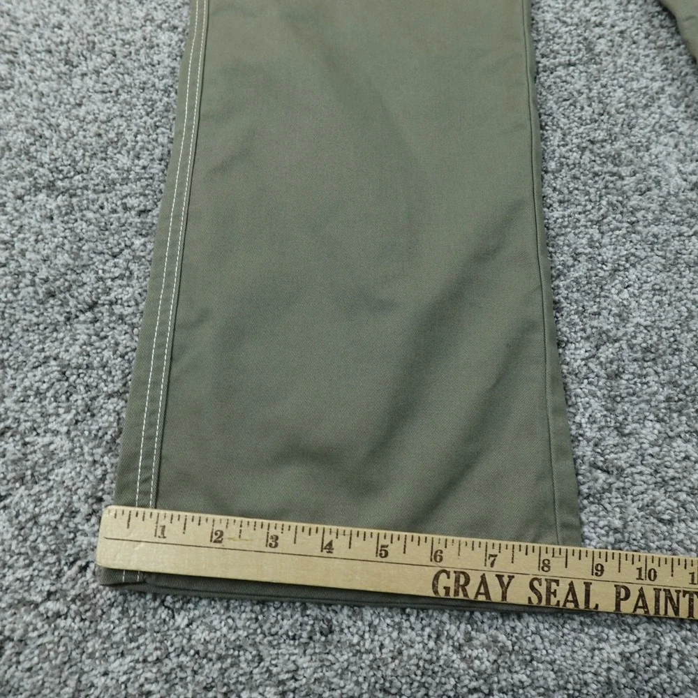 NEW True Religion Pants Mens 34X32 Green Cargo Baggy White Contrast Stitch Y2K